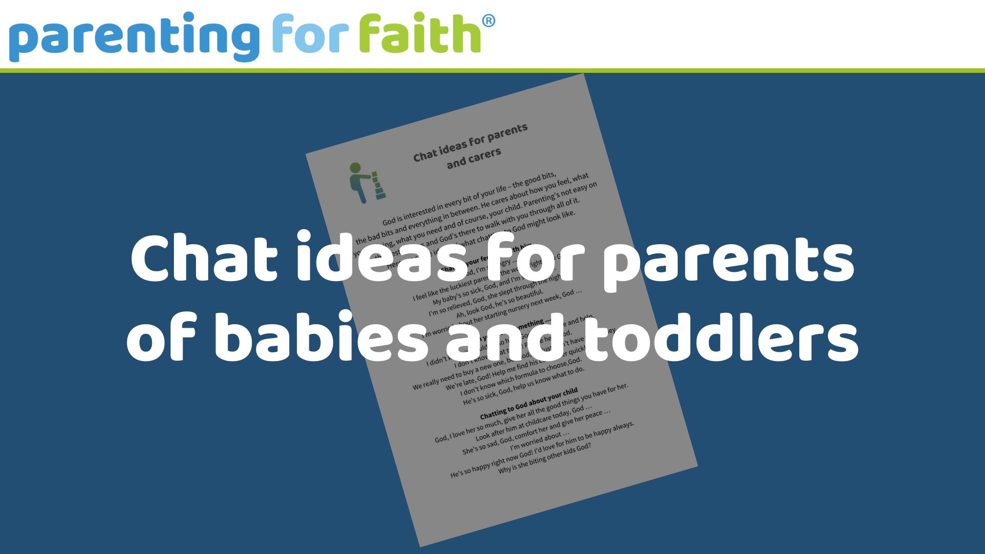 Chat ideas for parents of babies and toddlers